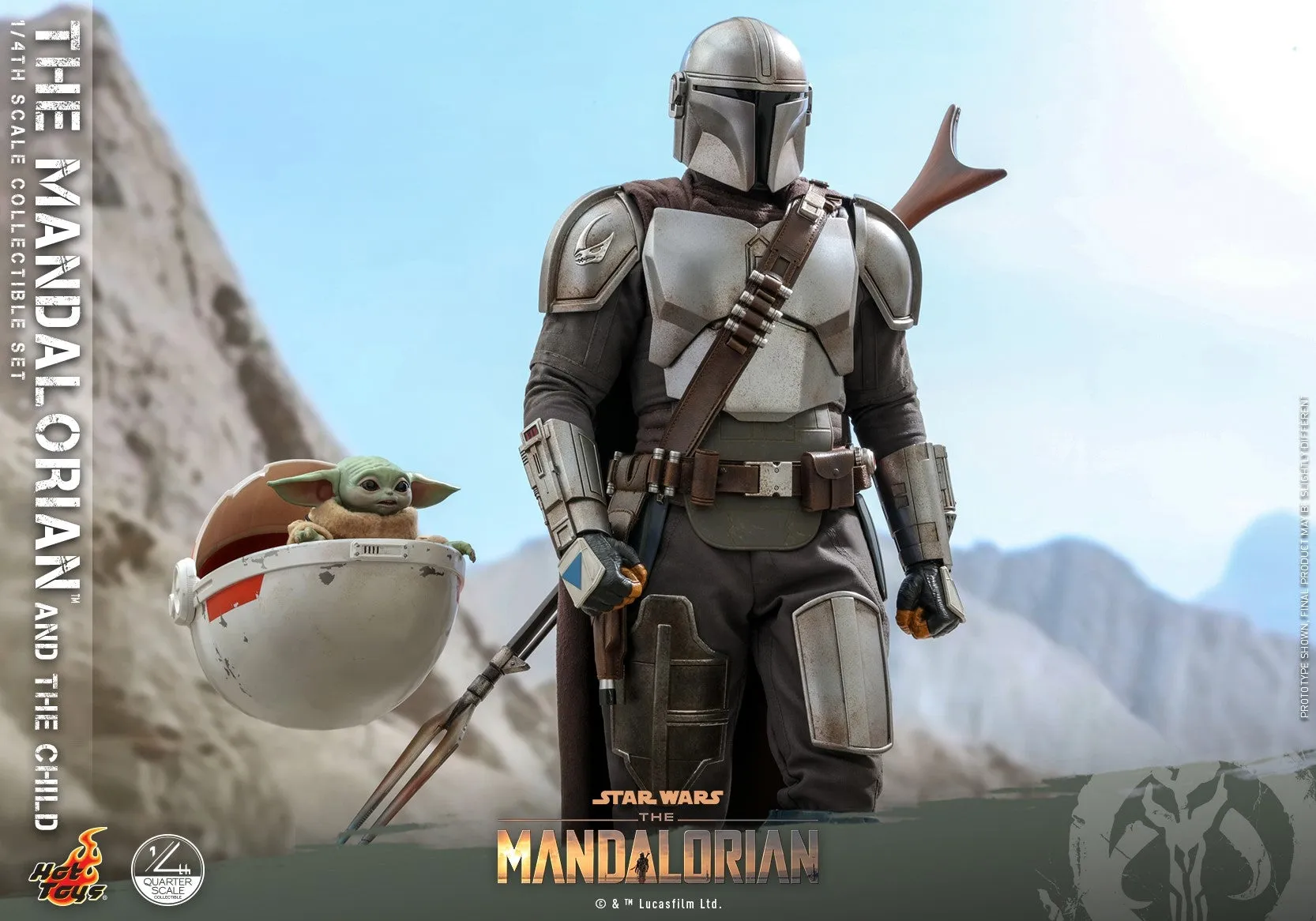 Hot Toys - QS016 - Star Wars™ The Mandalorian™ - 1/4th scale The Mandalorian & The Child Collectible Set