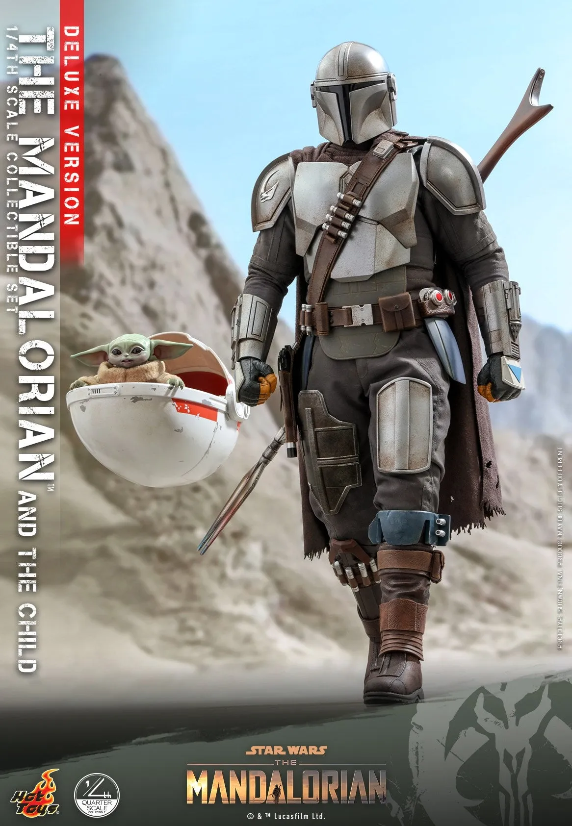 Hot Toys - QS017 - Star Wars The Mandalorian- 1/4th scale The Mandalorian & The Child Collectible Set (Deluxe Ver.)