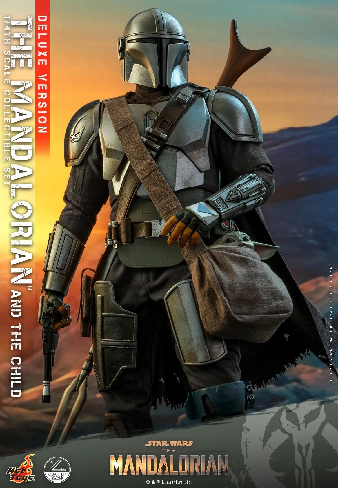 Hot Toys - QS017 - Star Wars The Mandalorian- 1/4th scale The Mandalorian & The Child Collectible Set (Deluxe Ver.)