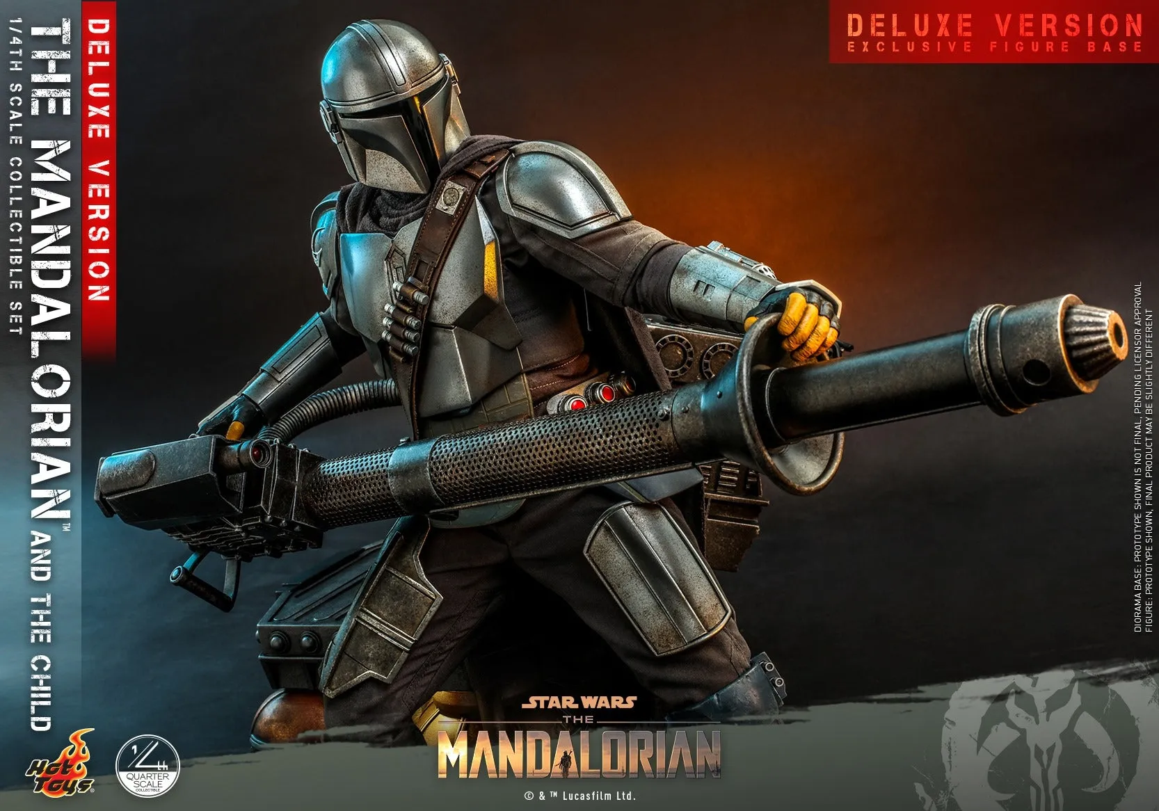 Hot Toys - QS017 - Star Wars The Mandalorian- 1/4th scale The Mandalorian & The Child Collectible Set (Deluxe Ver.)