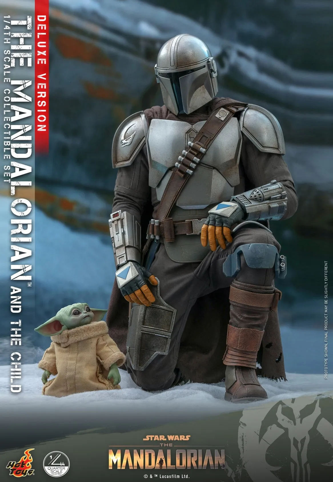 Hot Toys - QS017 - Star Wars The Mandalorian- 1/4th scale The Mandalorian & The Child Collectible Set (Deluxe Ver.)