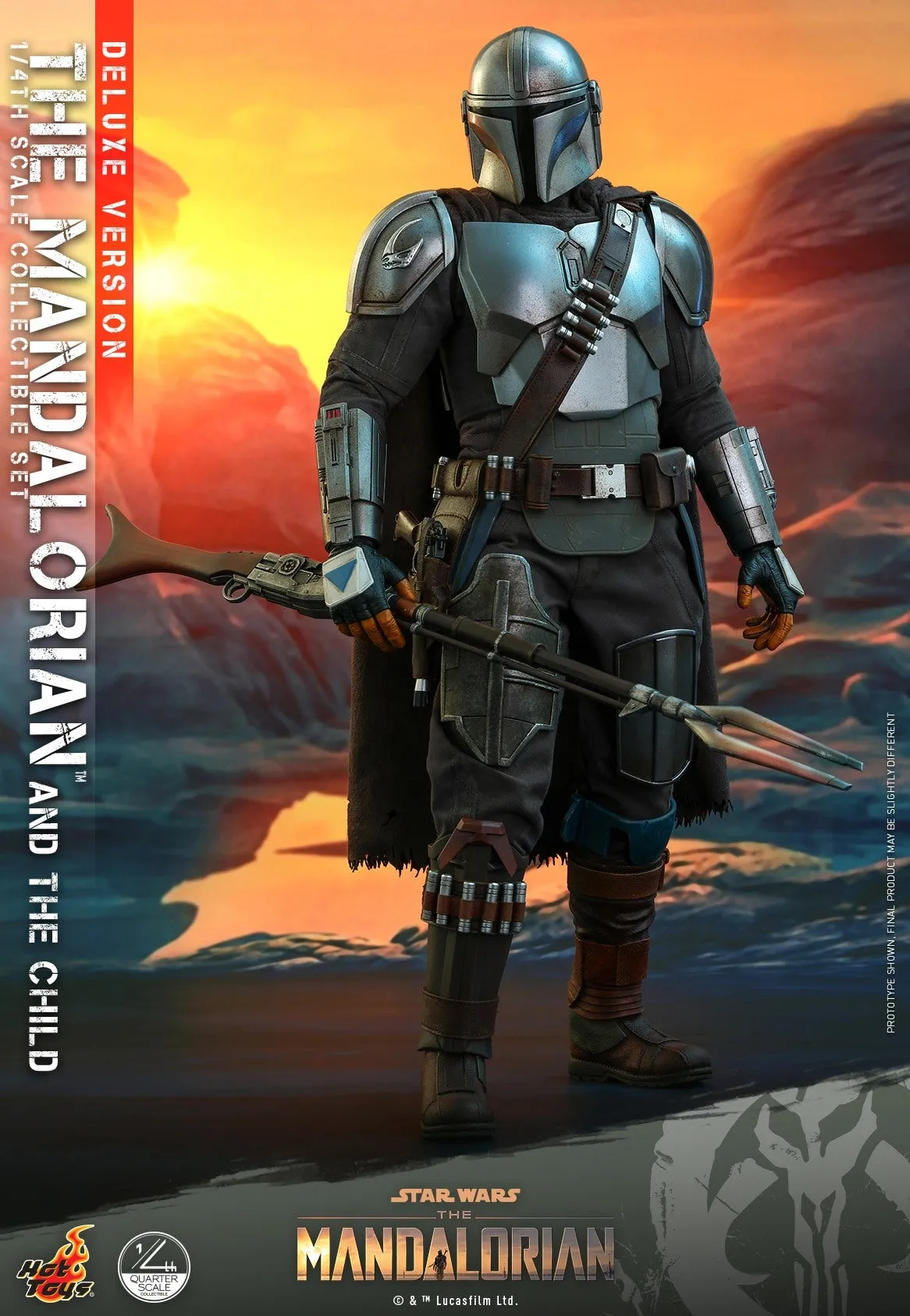 Hot Toys - QS017 - Star Wars The Mandalorian- 1/4th scale The Mandalorian & The Child Collectible Set (Deluxe Ver.)