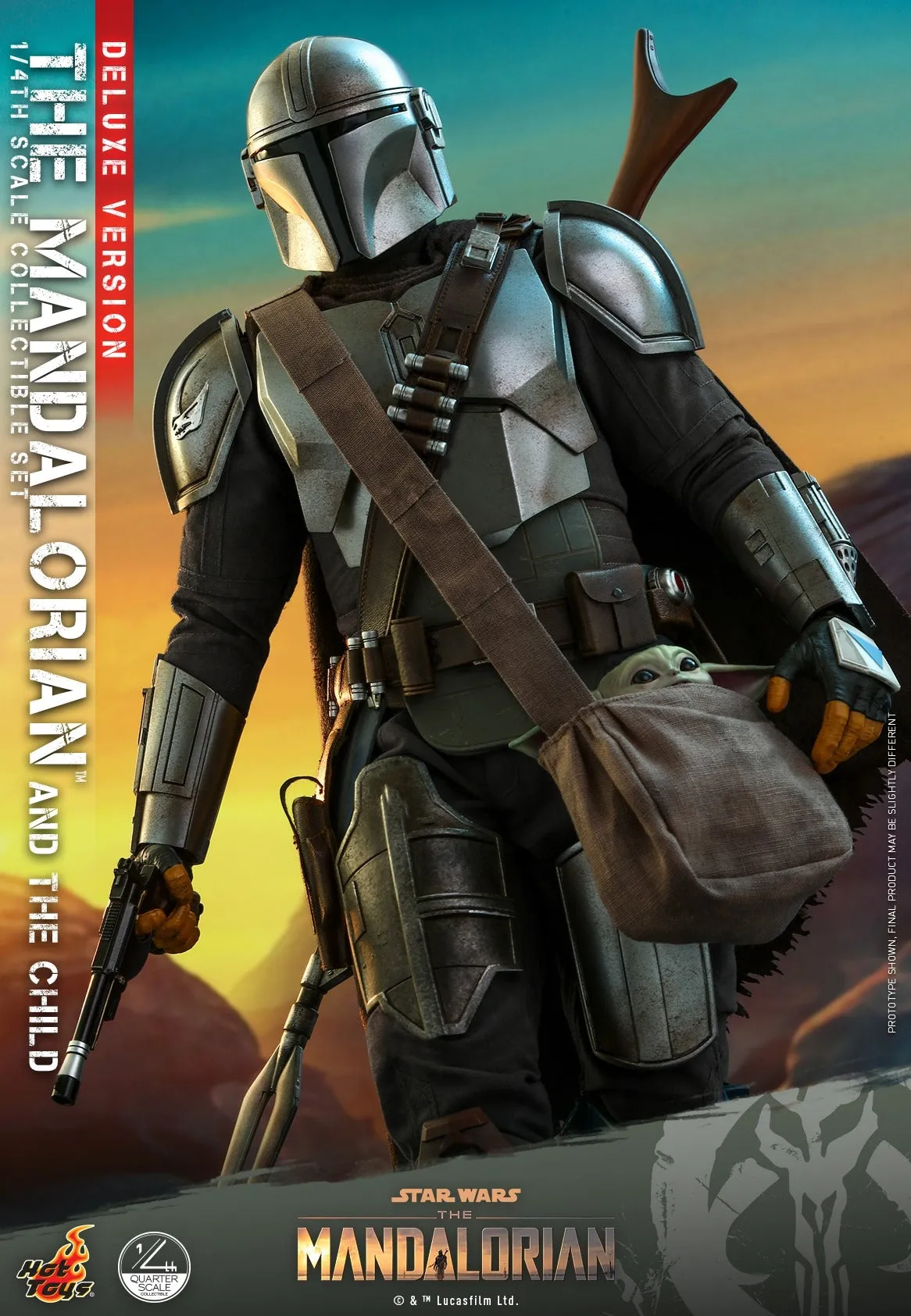 Hot Toys - QS017 - Star Wars The Mandalorian- 1/4th scale The Mandalorian & The Child Collectible Set (Deluxe Ver.)