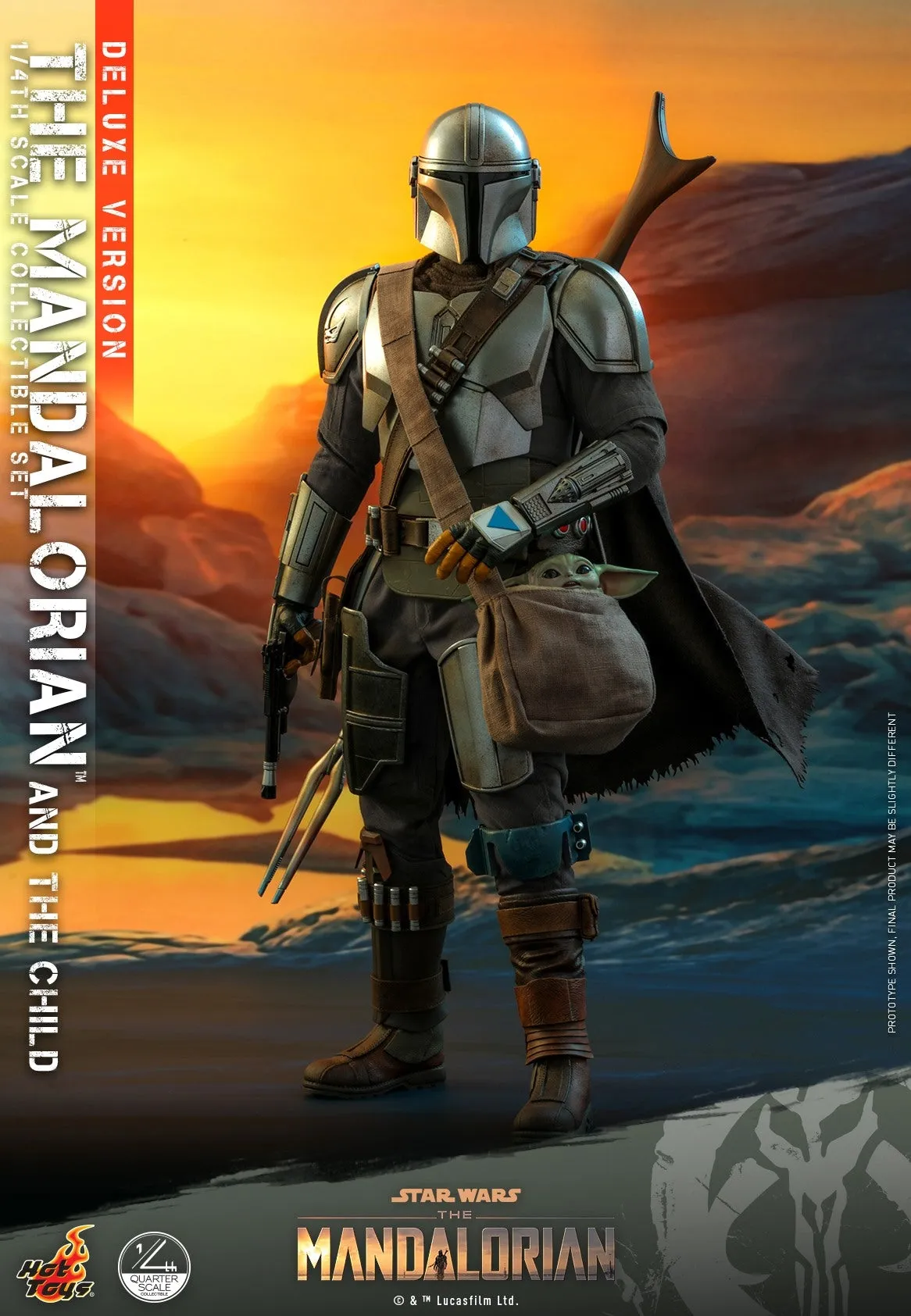 Hot Toys - QS017 - Star Wars The Mandalorian- 1/4th scale The Mandalorian & The Child Collectible Set (Deluxe Ver.)