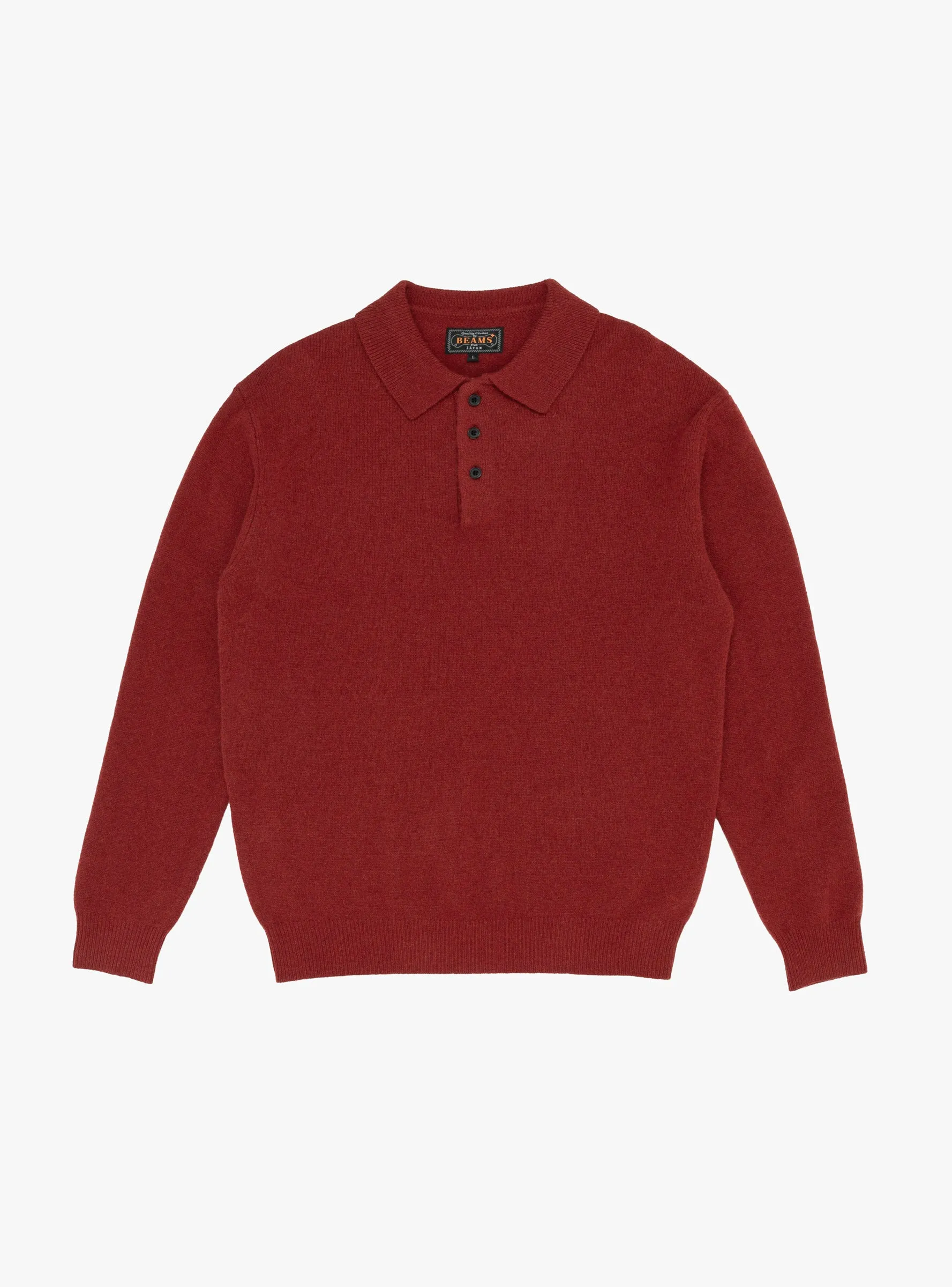 Knit Polo 9G Burgundy