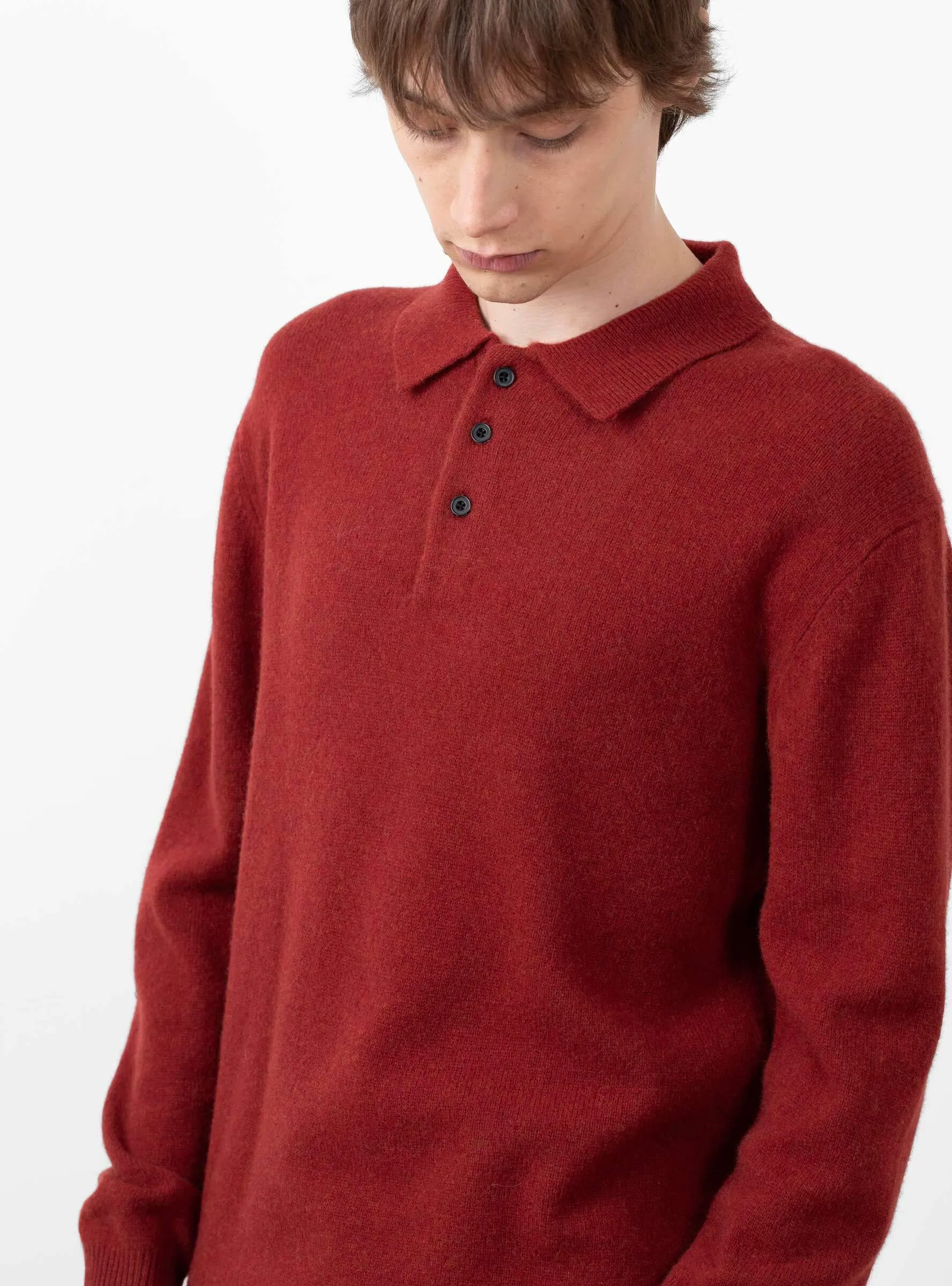 Knit Polo 9G Burgundy