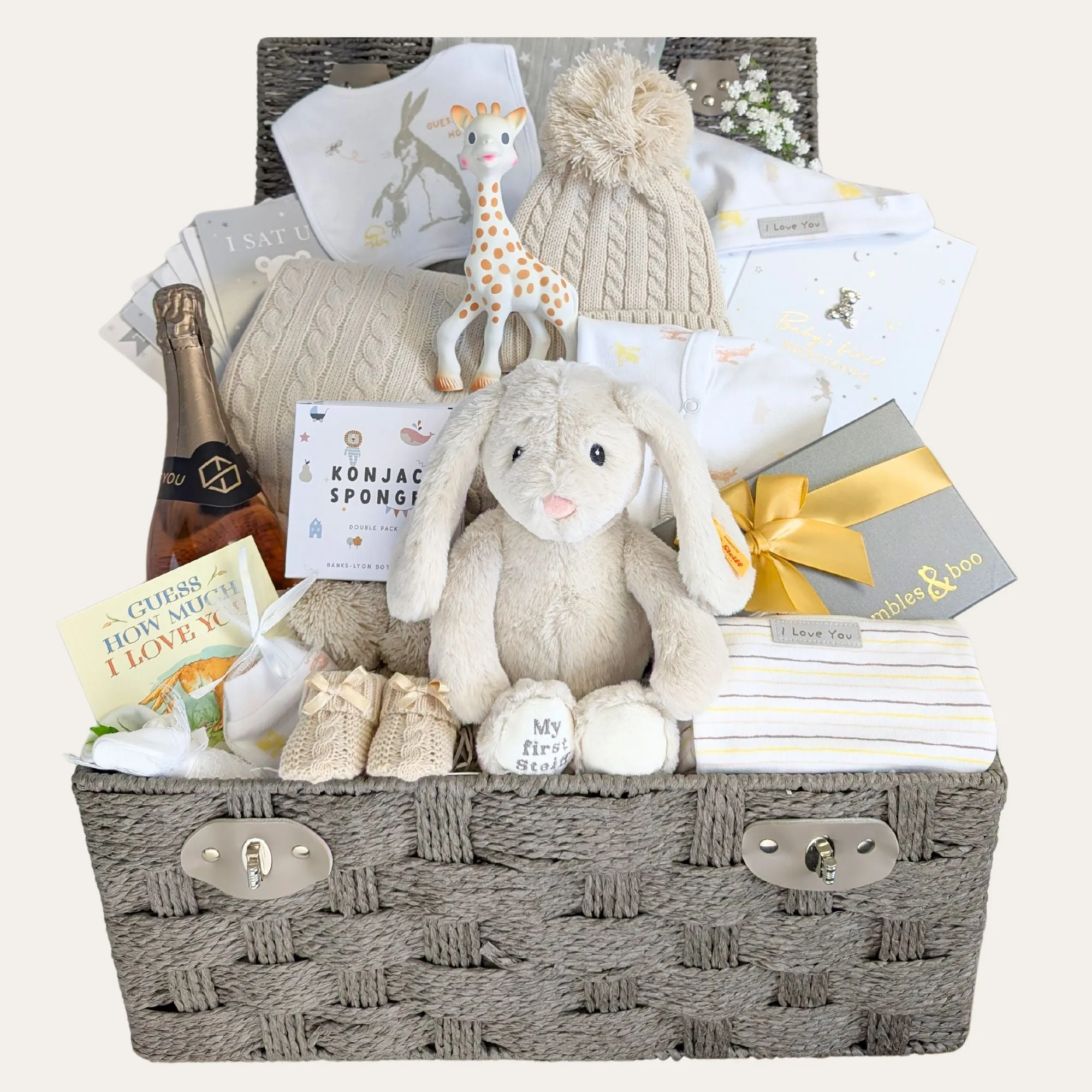 Large New Mum & Baby Gifts Basket Hello Little One