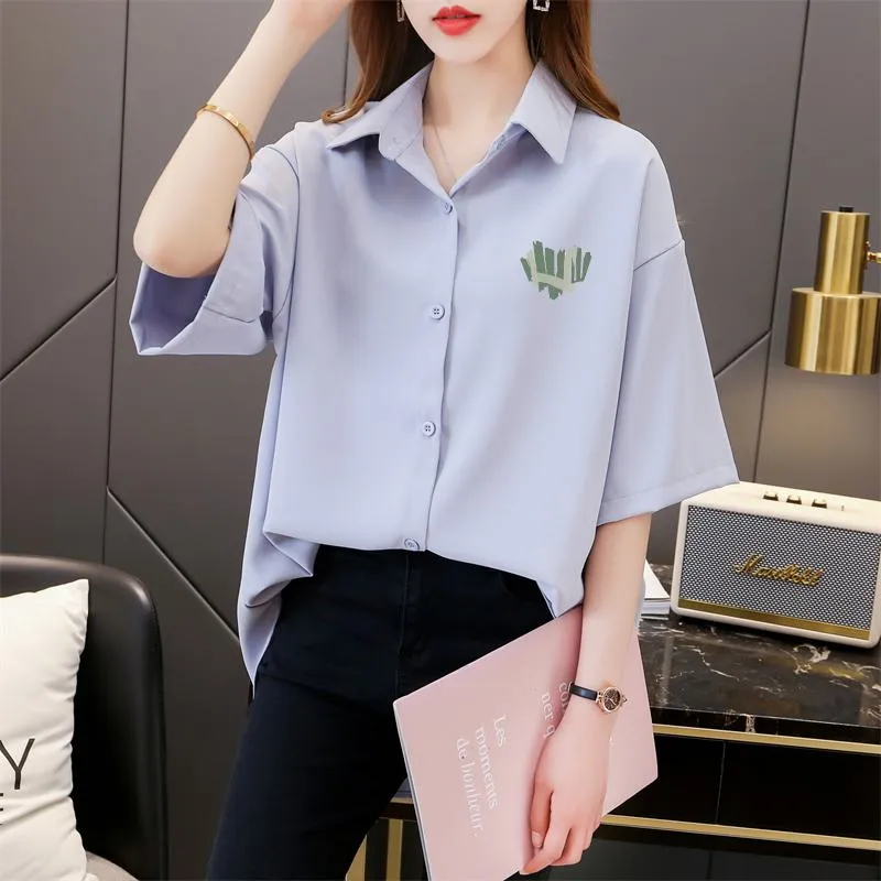 Loose-Fit Anti-Aging Fiber Casual Plus Shirt