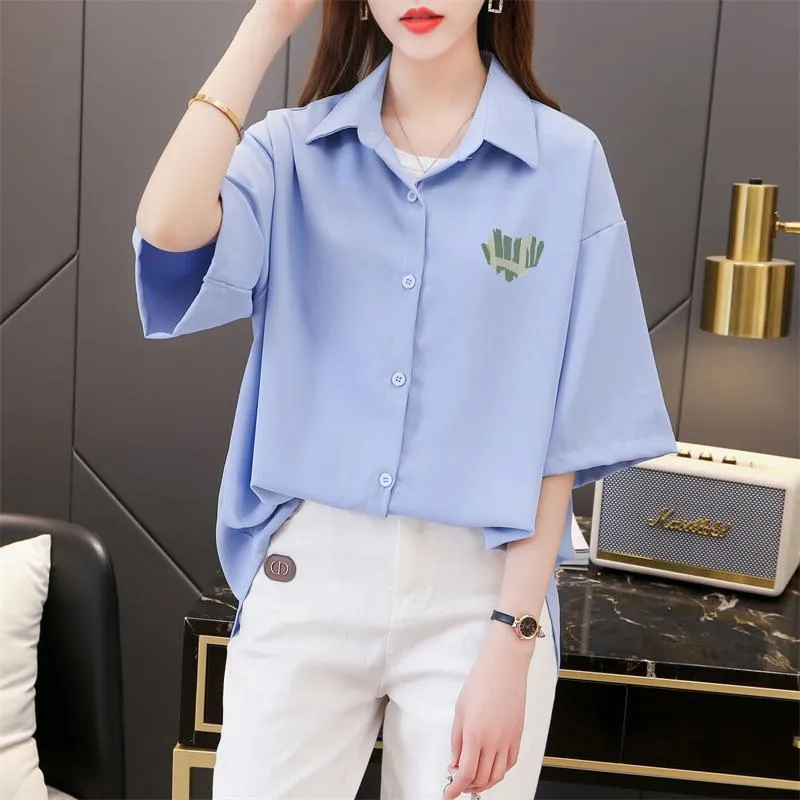 Loose-Fit Anti-Aging Fiber Casual Plus Shirt