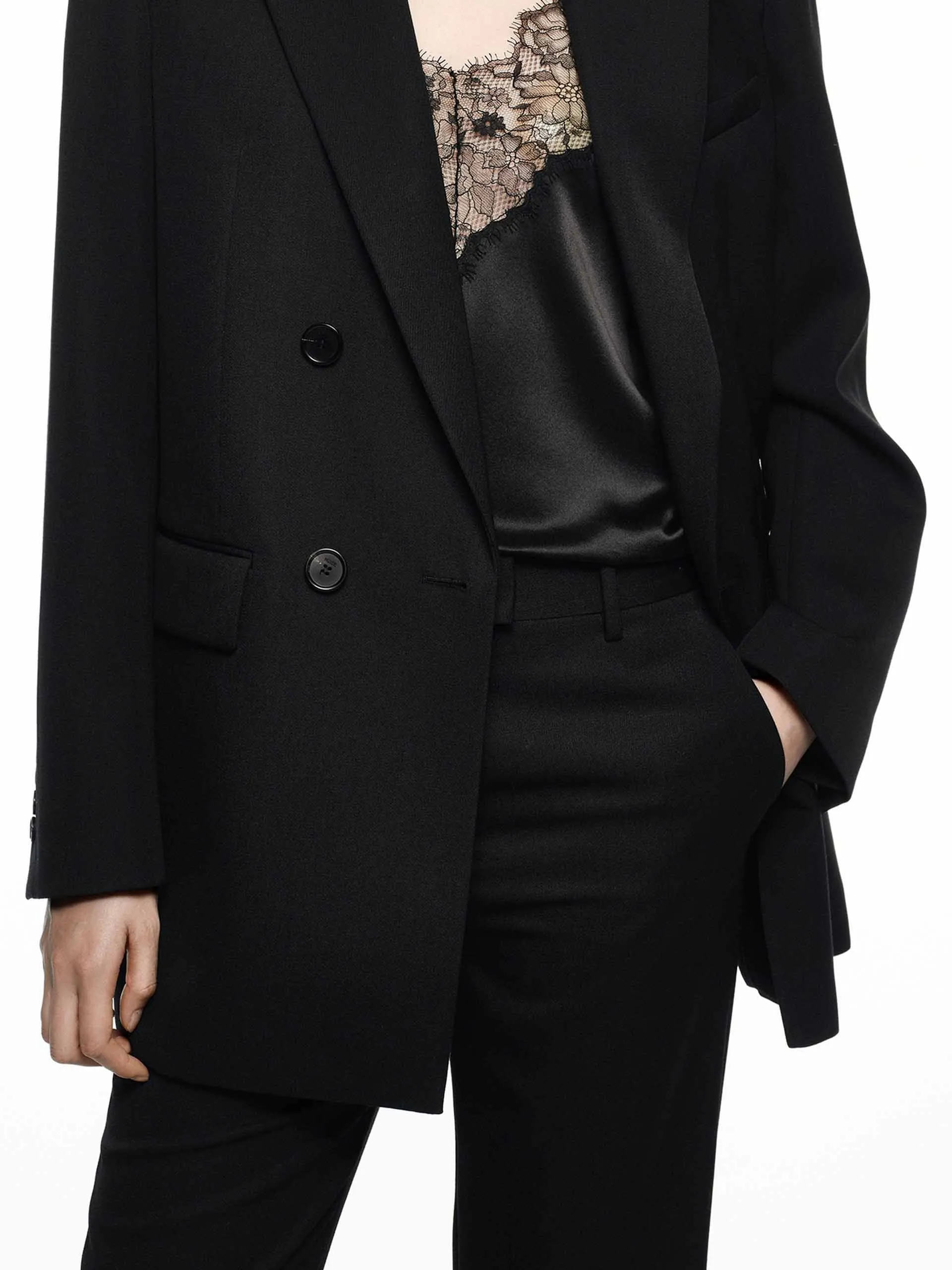 Merino Wool Structured Blazer