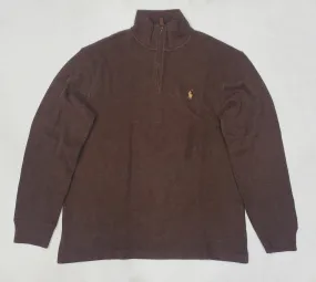 Nwt Polo Ralph Lauren Nutmeg Brown w/Brown Horse Half-Zip Sweater