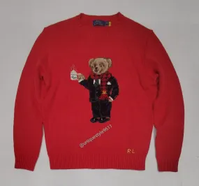 Nwt Polo Ralph Lauren Red Lunar Teddy Bear Sweater