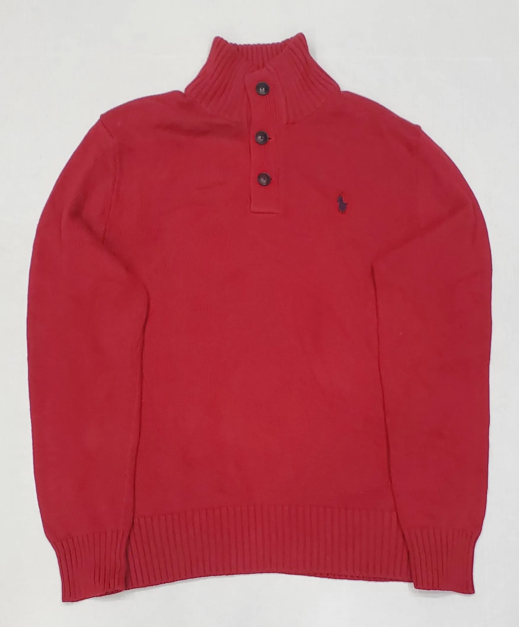 Nwt Polo Ralph Lauren Tudor Red Small Pony Mock Neck Sweater