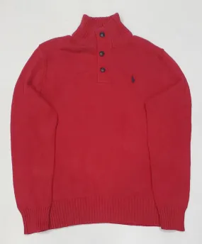 Nwt Polo Ralph Lauren Tudor Red Small Pony Mock Neck Sweater