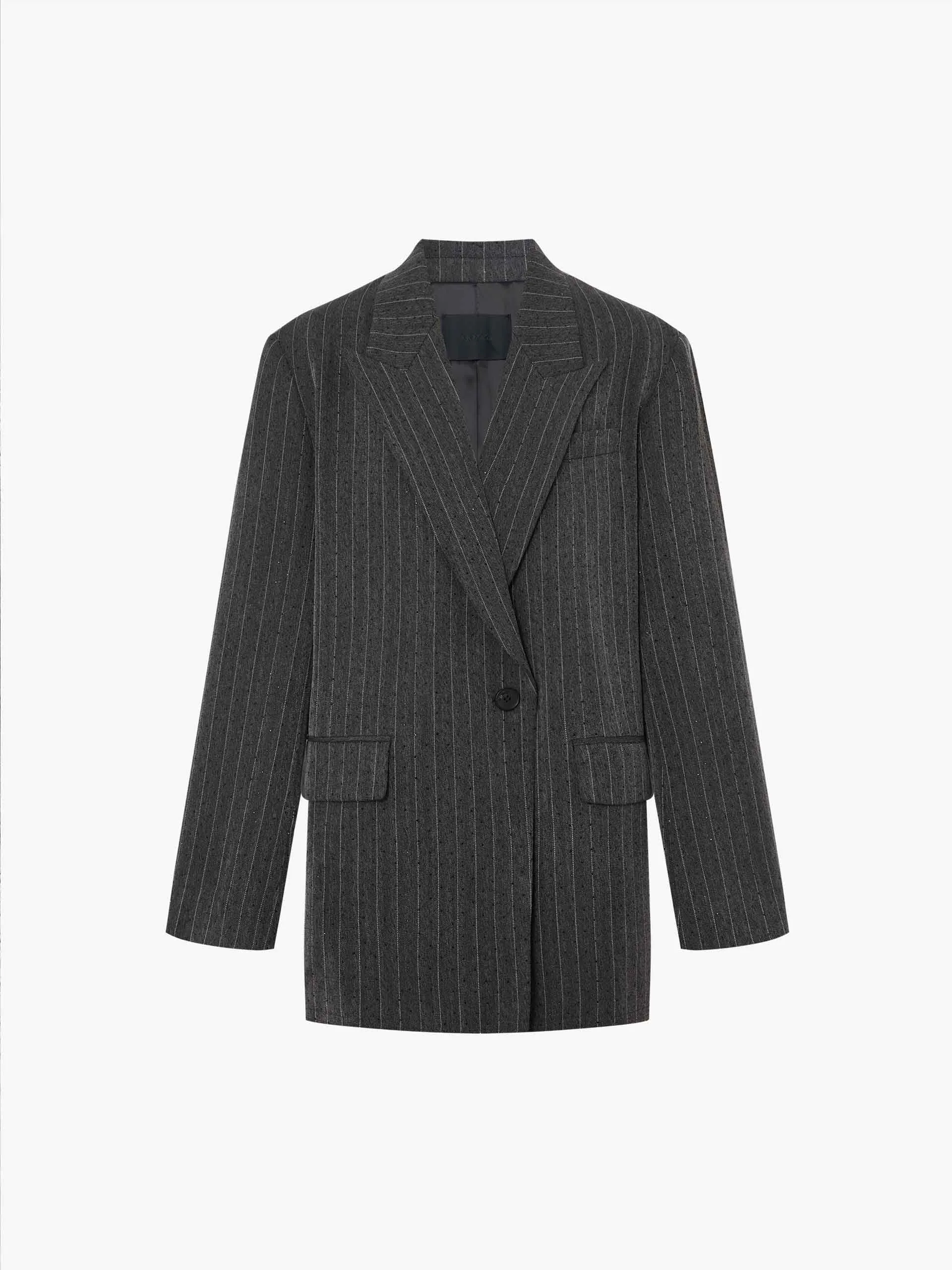 Pinstripe Structured Blazer