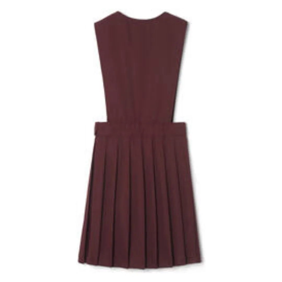 Plus V-Neck Pleated Jumper - Burgundy