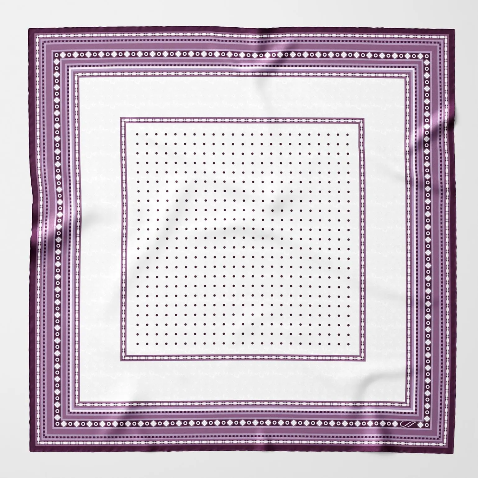 Pois - Silk Pocket Square - Lilac