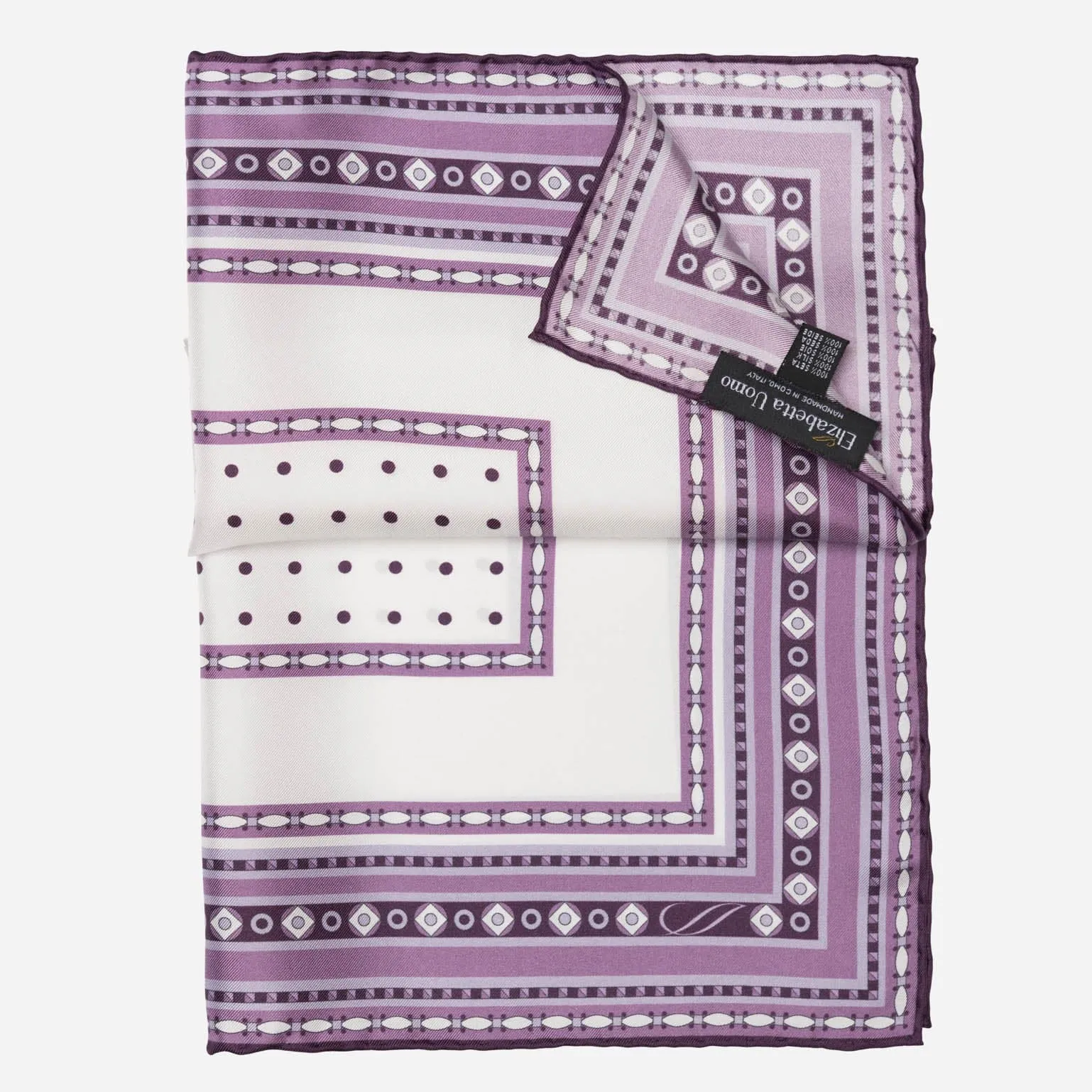 Pois - Silk Pocket Square - Lilac