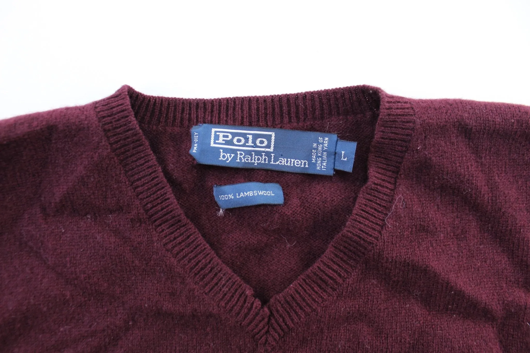 Polo by Ralph Lauren Embroidered Logo Burgundy Sweater Vest