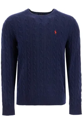 Polo Ralph Lauren cable-knit pullover with pony embroidery