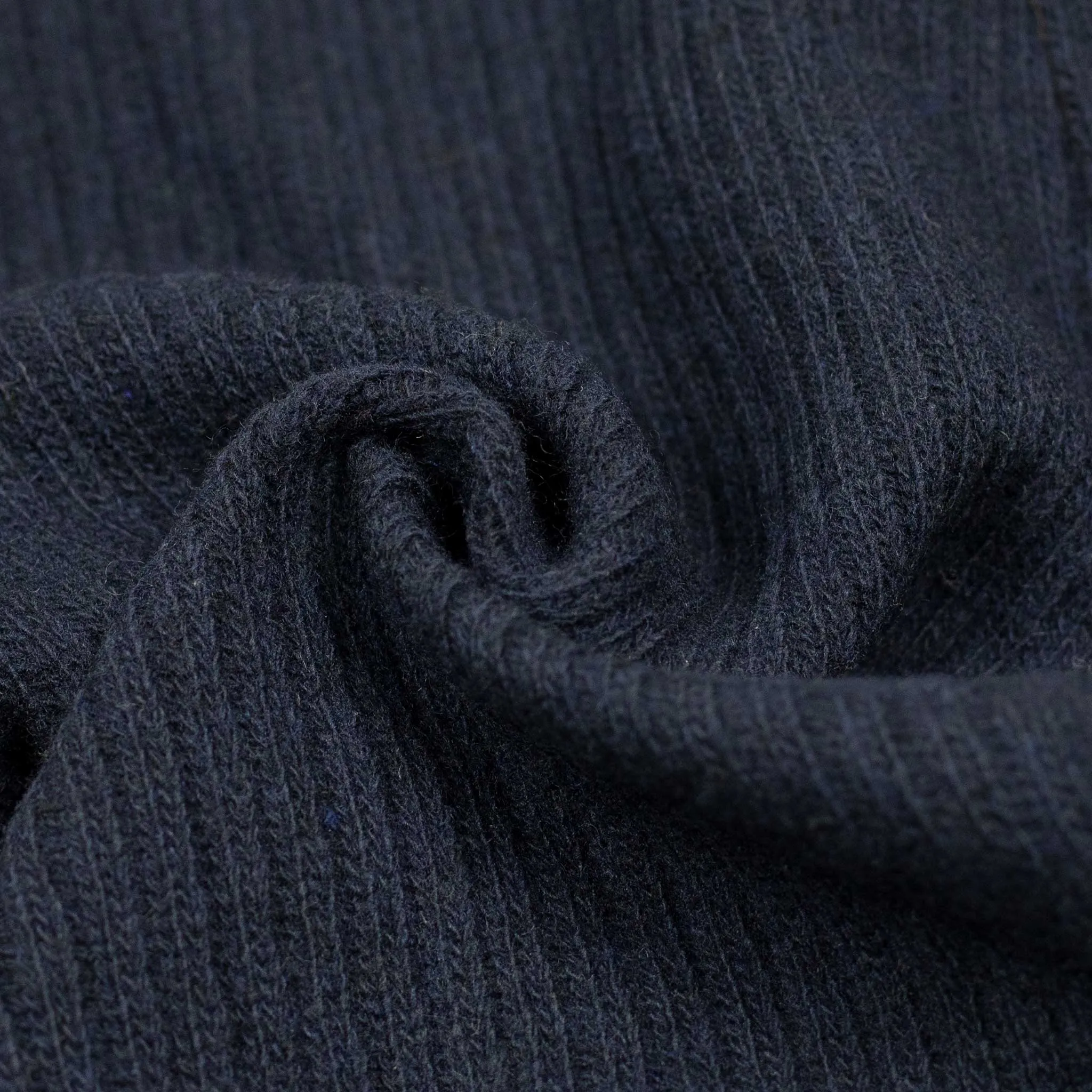 Relaxed cardigan in dark indigo recycled wool cotton mix