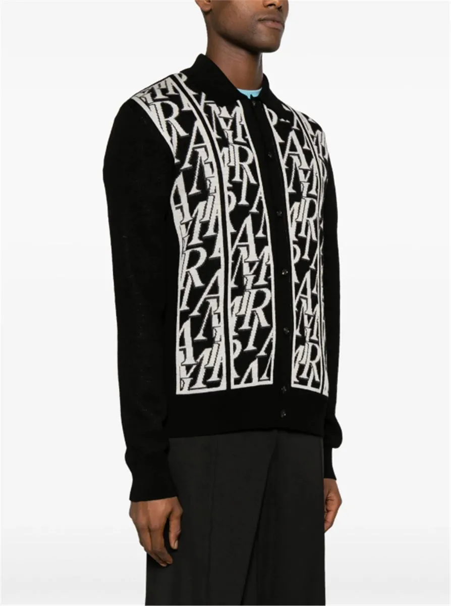 REPEAT WOOL-JACQUARD CARDIGAN