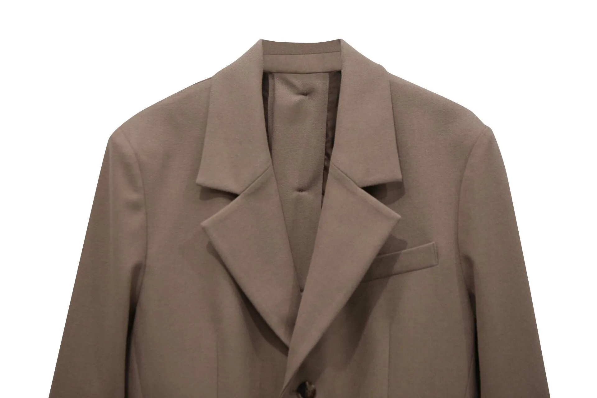 REVERSE BUTTON CASHMERE BLAZER