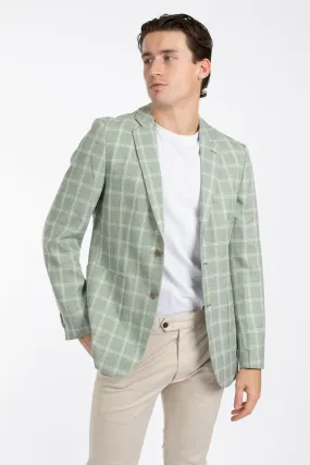 Sage Check Patch Pocket Blazer