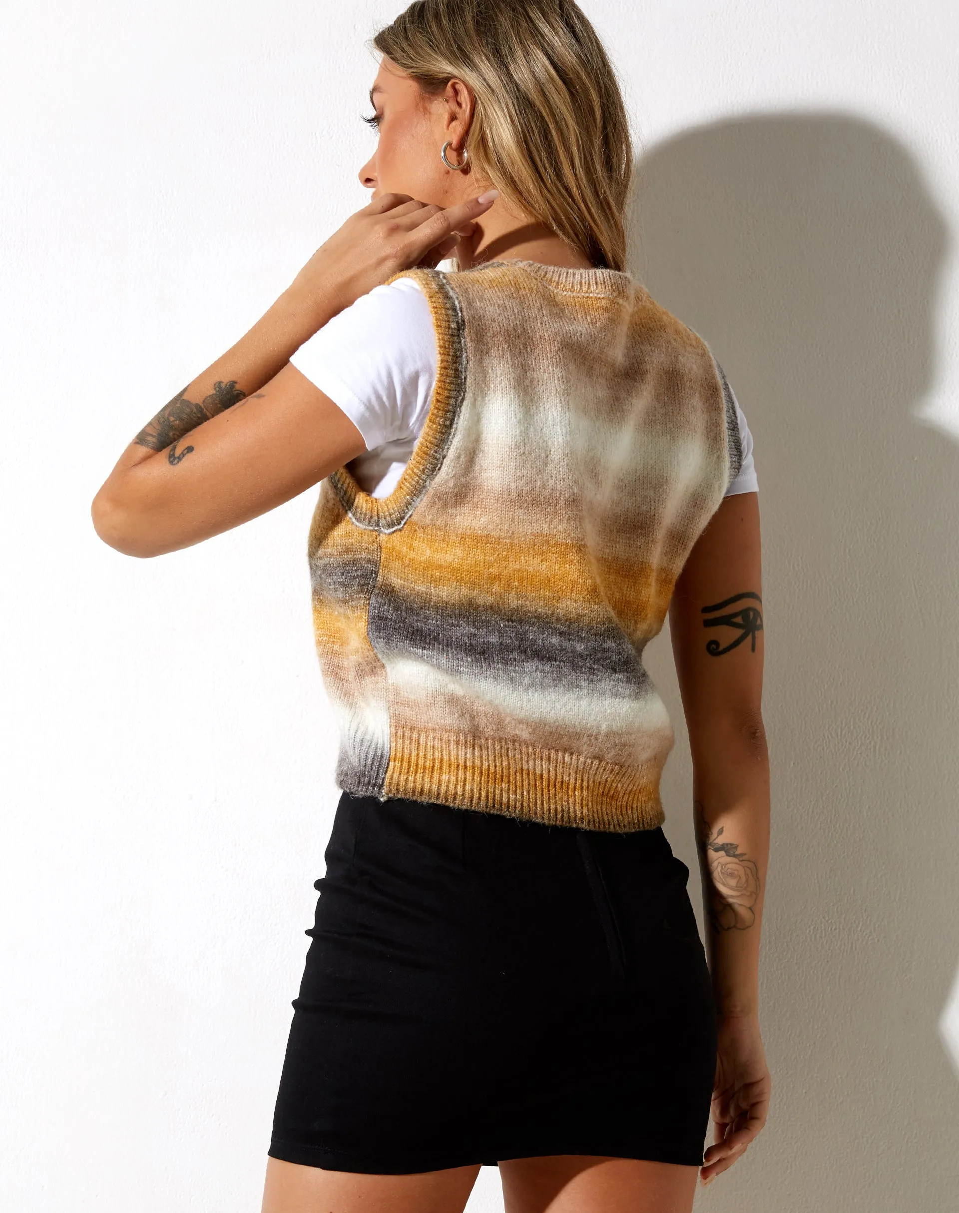 Shaya Tank in Knit Mustard