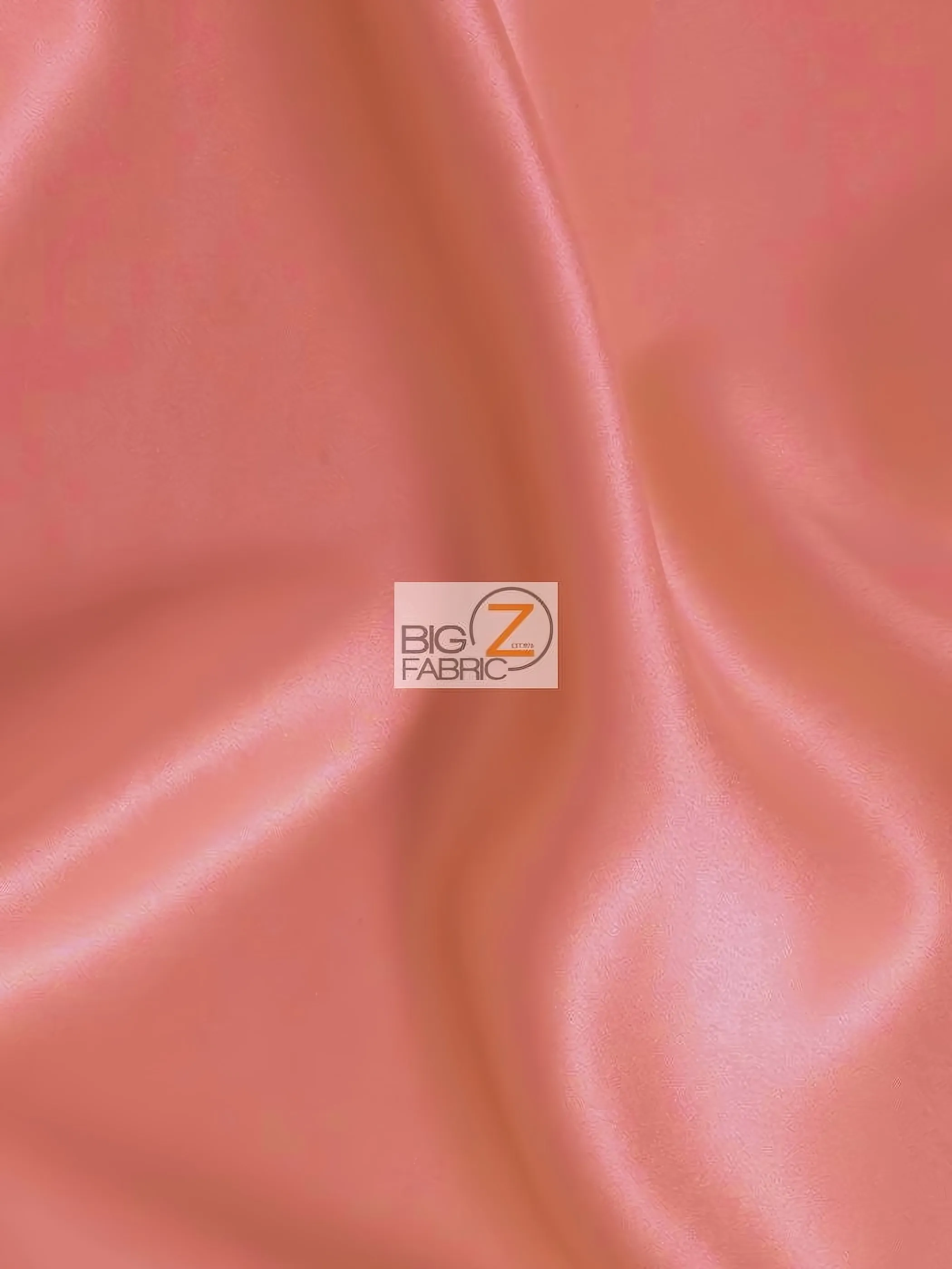 Solid Crepe Back Satin Fabric / Coral / Sold By The Yard