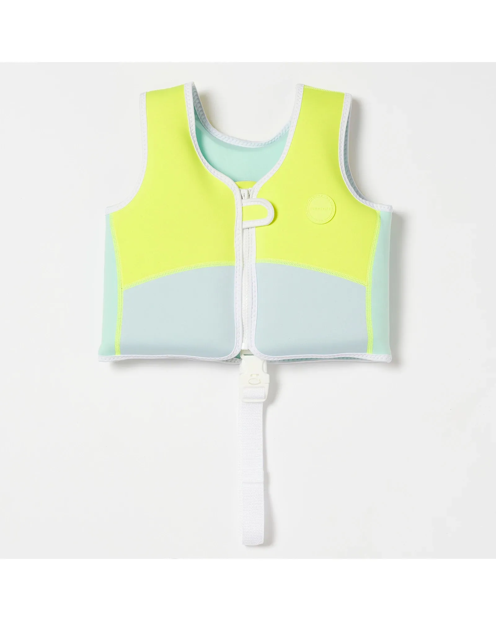 Sunnylife Salty the Shark Swim Vest 2-3 Aqua Neon Yellow