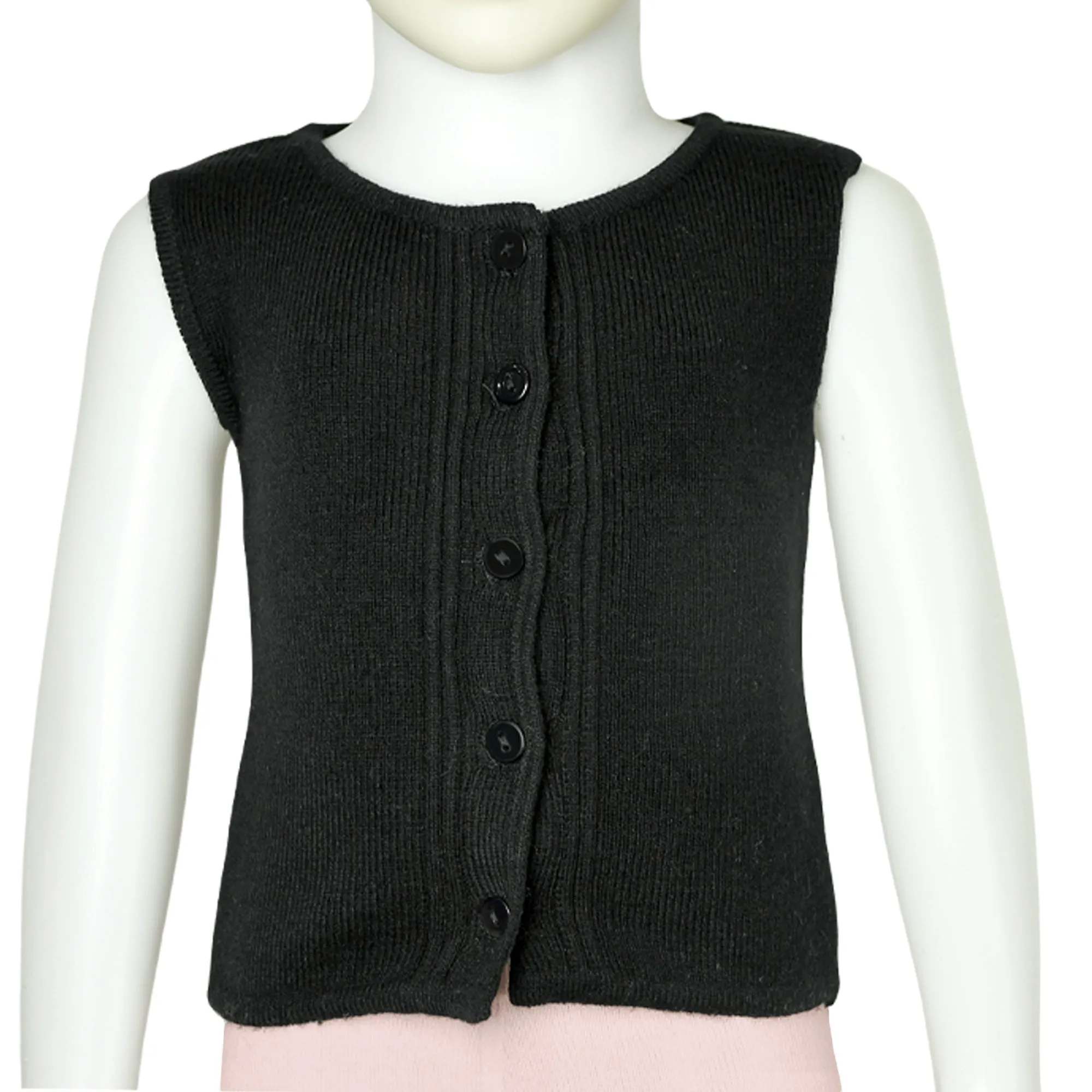 THE LITTLE LOOKERS Premium Quality Front Open Half Sweater/Inner/Bandi/Wollen Vest for New Born Babies/Infants Set of 2