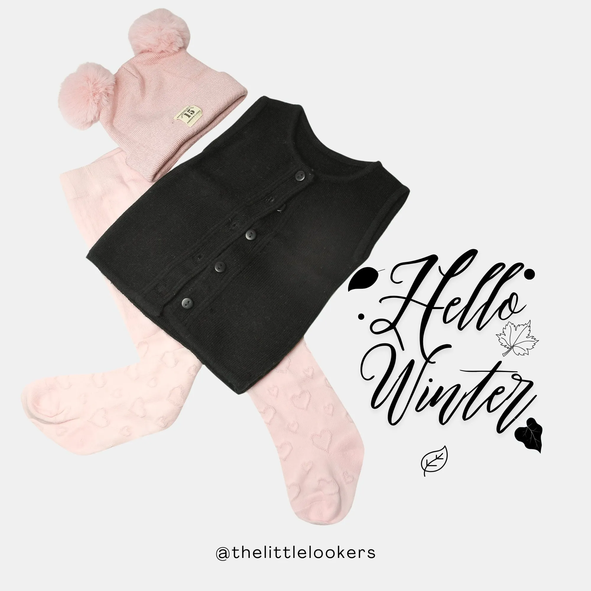 THE LITTLE LOOKERS Premium Quality Front Open Half Sweater/Inner/Bandi/Wollen Vest for New Born Babies/Infants Set of 2