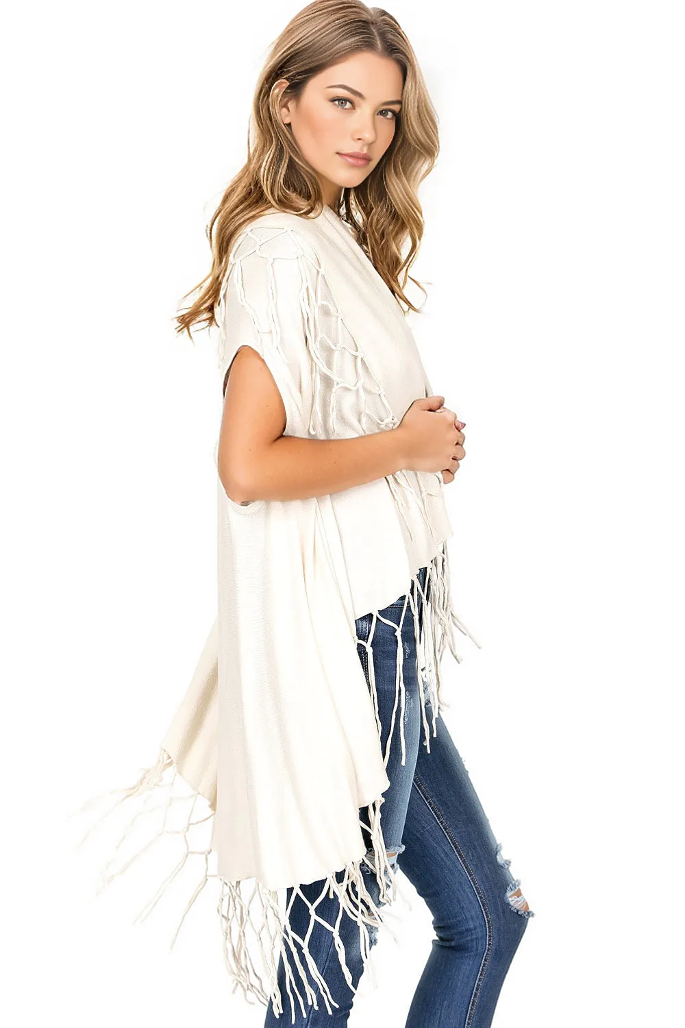 Total Catch Fringe Cardigan