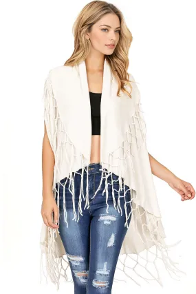 Total Catch Fringe Cardigan