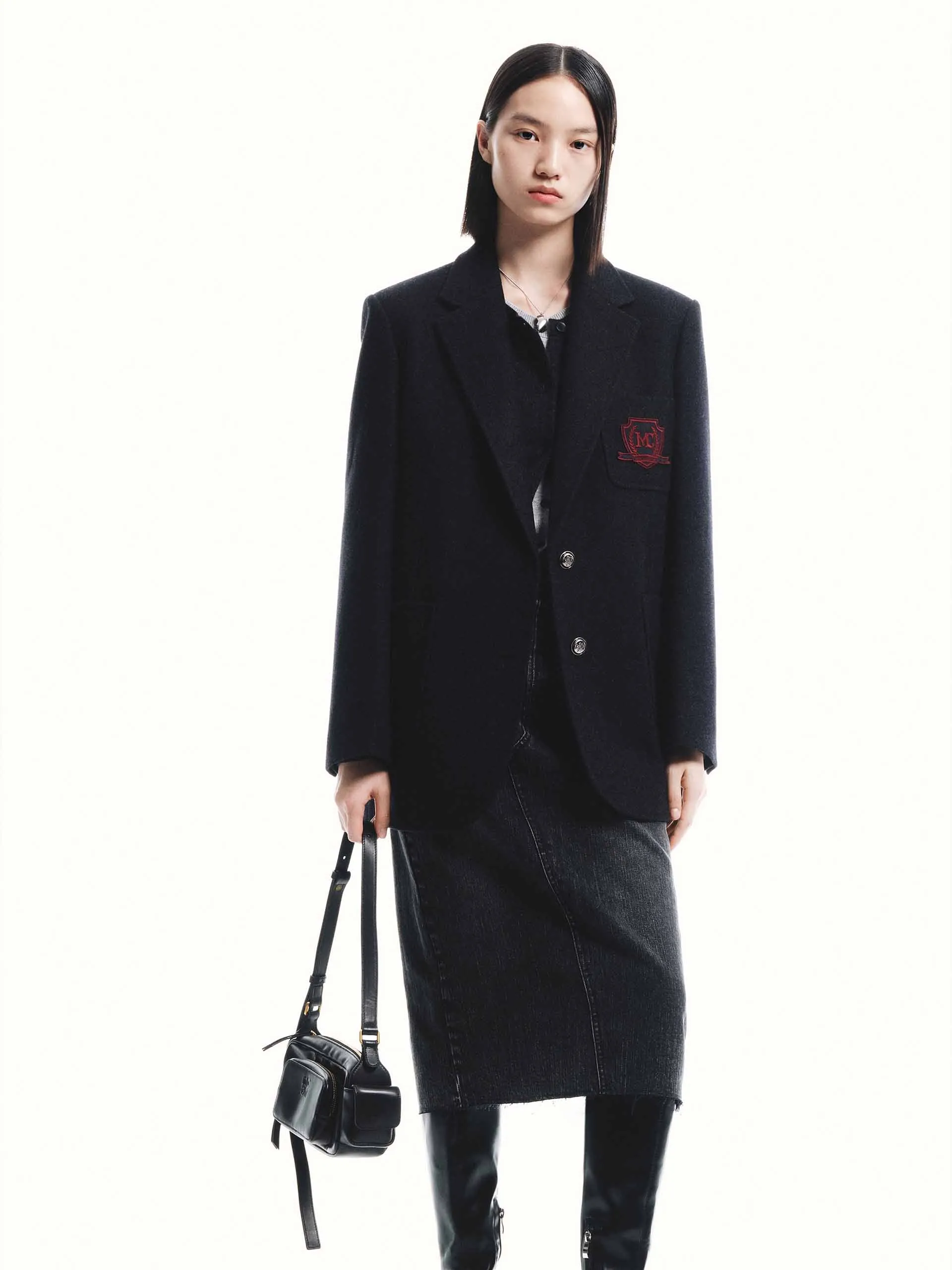 Wool Tailored Blazer Coat