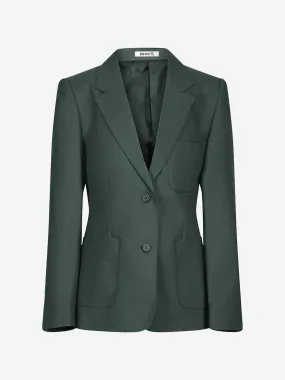 Zeco Girls School Fitted Eco Blazer in Green